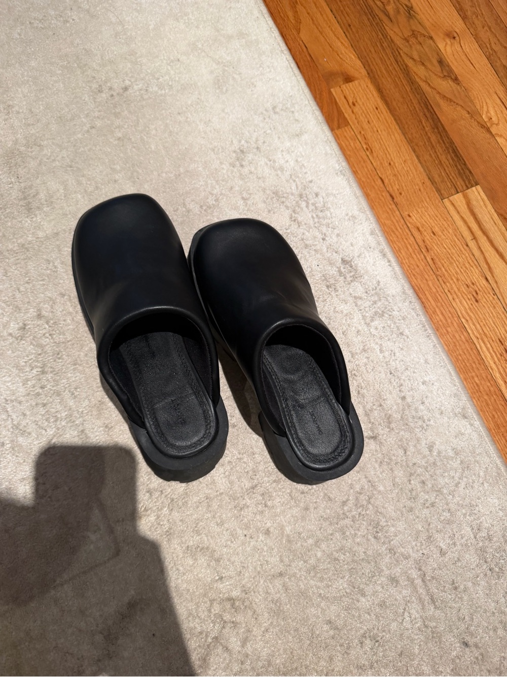 OAK + FORT Black Slip-On Mule Clogs
